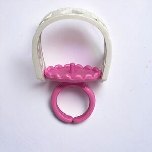 Charmkins Lil Tulip’s RING Hasbro Vtg 1983 Pink & White - RING ONLY